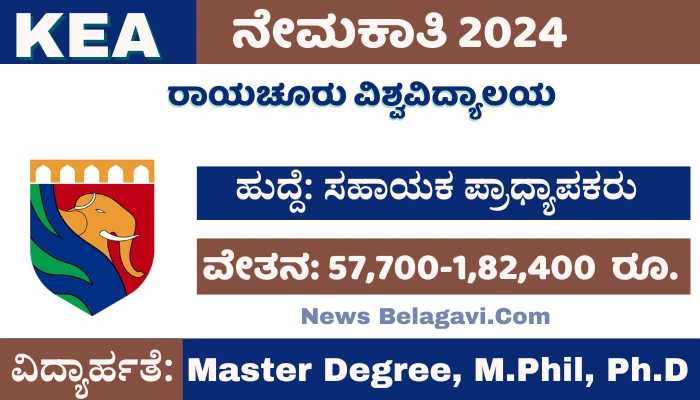 Raichur University Recruitment 2024