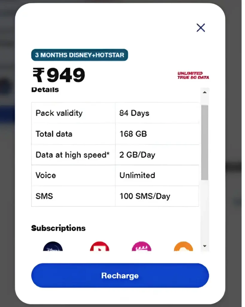 Jio Offering 3 Month Free Jiohotstar Subscription